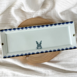 square plate.   Blue-Blue  rabbit 2枚目の画像
