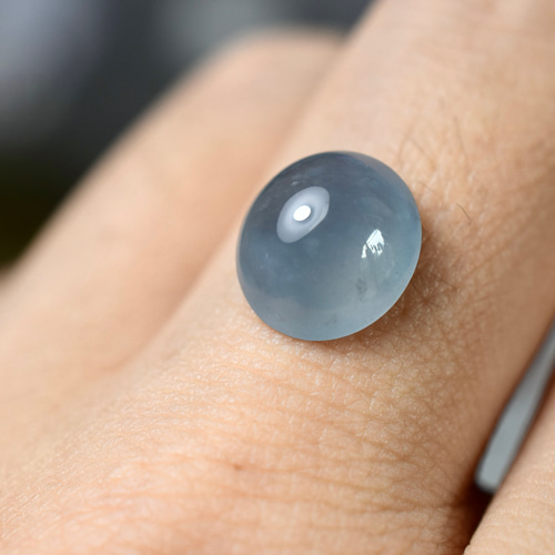 RS4-82 上品 宝石質 楕円 氷水色飃雪花 天然グアテマラ産 A貨 本翡翠