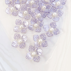 アクリル花カボション紫陽花４個 3枚目の画像
