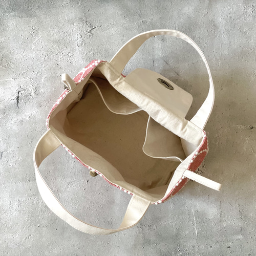 ⚮̈ミナペルホネン tambourine red ムータバッグ 3wayトート トート 