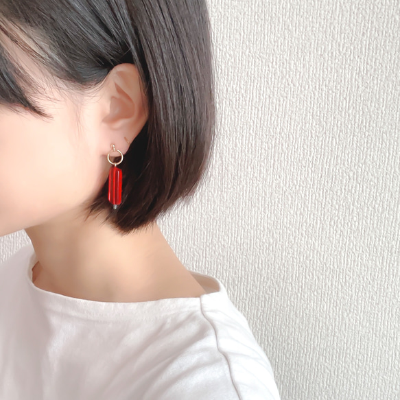 EARRING:「Red」-drizzle- onomatopoeia 6枚目の画像