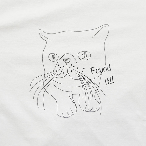 BUSA CAT 'Found it !!' Tee tシャツ vent blanc VC241736 ヴァンブラン 9枚目の画像