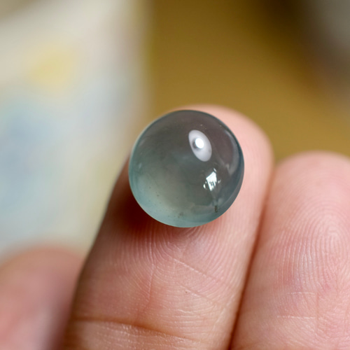 RS4-83 上品 宝石質 楕円 氷藍緑 天然グアテマラ産 A貨 本翡翠 ルース  