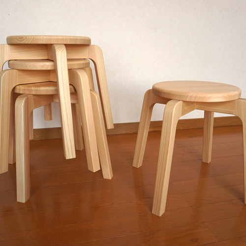 HPY ST HNK　スツール　ひのき国産　4脚（受注生産）　ナチュラル HPY ST HNK スツール ひのき国産 4脚（受注生産） ナチュラル
