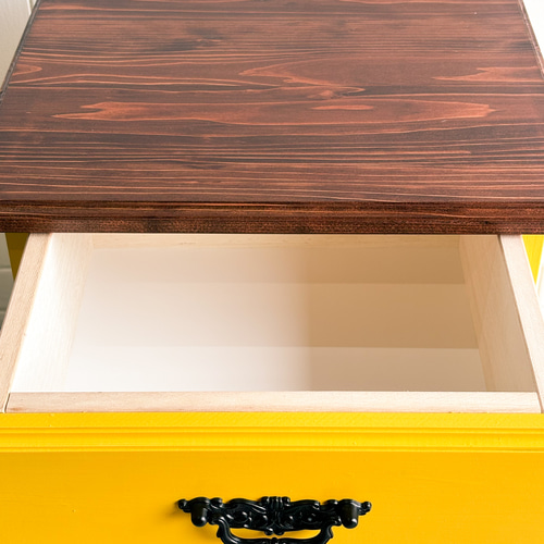 Bohemian side table《yellow》 アンティーク ビンテージ カラフル
