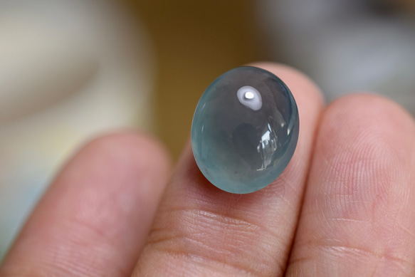 RS5-85 大粒 宝石質 氷藍緑 天然グアテマラ産 藍水 A貨 本翡翠 ルース  