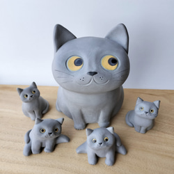 うちの猫-uchinoko-貯金箱・花器・置物 4枚目の画像