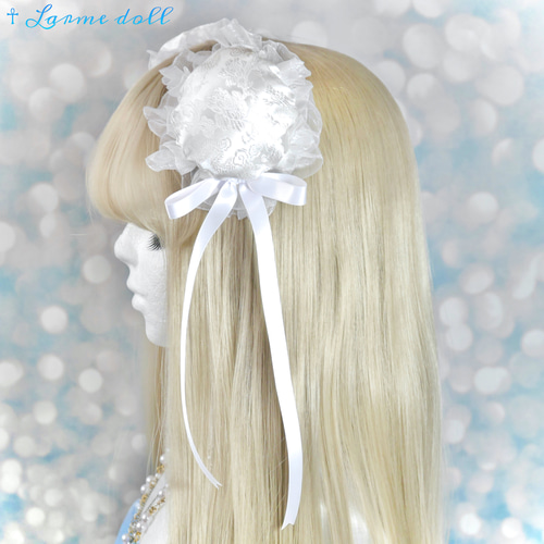 完成品】《☥》ゆめかわチャイナお団子カバー(オーガンジーレース白