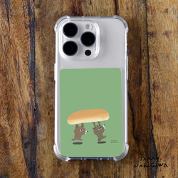 內頁 iPhone Android 智慧型手機透明保護套排列內卡 Coppepan 熊麵包 第1張的照片