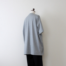 《2024春夏》コットン天竺メンズライクビッグシルエットTシャツ杢グレー 6枚目の画像