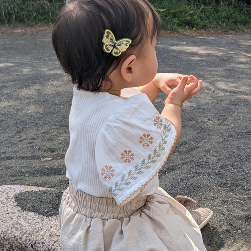 蝶々ヘアクリップ♡ベビーヘアクリップ♡バタフライヘアクリップ