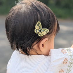 蝶々ヘアクリップ♡ベビーヘアクリップ♡バタフライヘアクリップ♡ 1枚目の画像