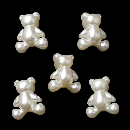 パールベア　テディベア　ビーズ beaded teddy bear - YouTube
