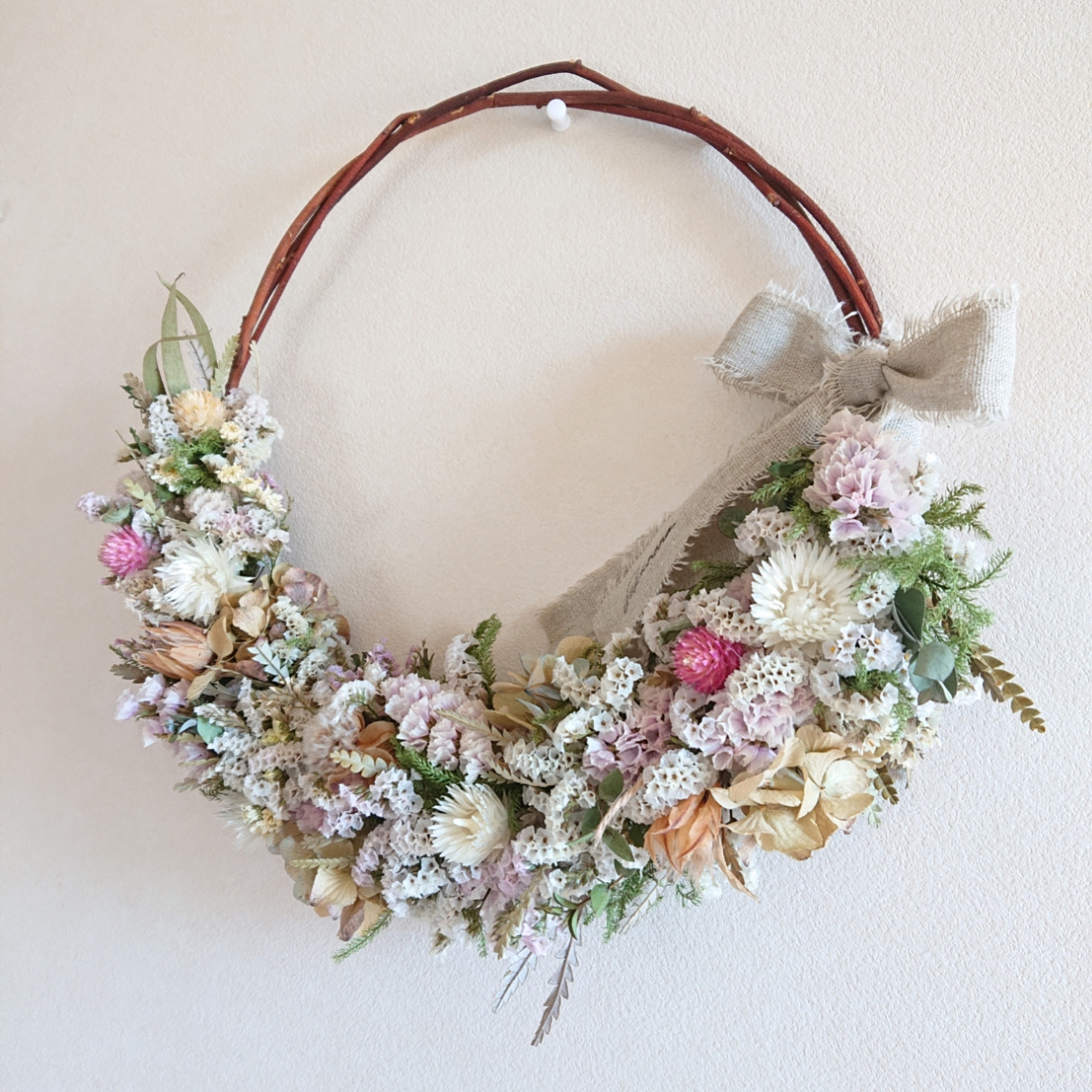 春色ハーフリース 春色ハーフリース ♡新作♡春色 ドライフラワー ハーフリースの