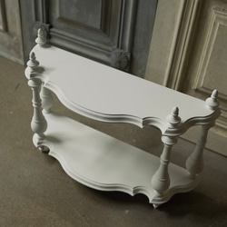 受注製作】ナポレオンシェルフ (アイボリーホワイト) 棚・シェルフ