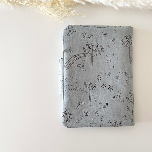 にじのもり 【くすみブルー】マルチケース 母子手帳ケース A6.B6.A5