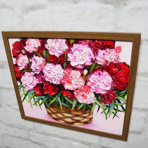 油絵 油彩 油彩画 絵 絵画【華やかなカーネーション】 油絵 油彩 油彩画 絵 絵画【カーネーション】 絵画 HR 通販