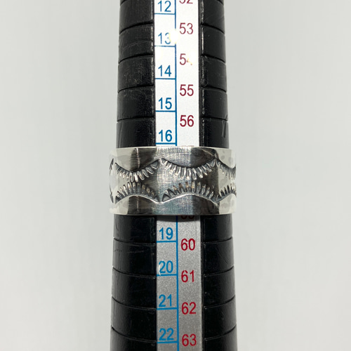 silver950 スタンプワーク シルバーリング 指輪 17号 #インディアン