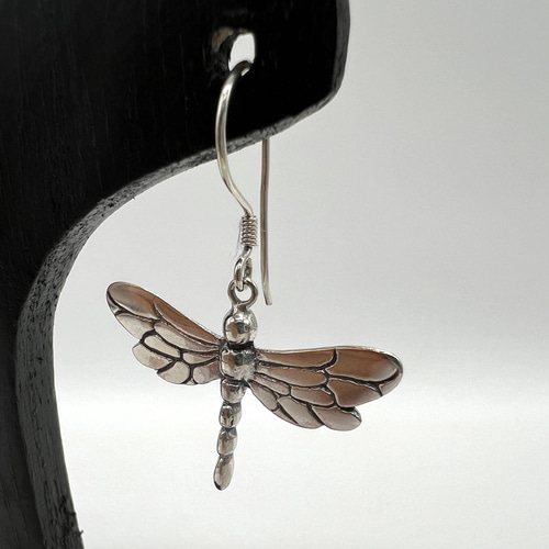 幸運を呼ぶ Silver Dragonfly シルバー925 ピアス トンボ