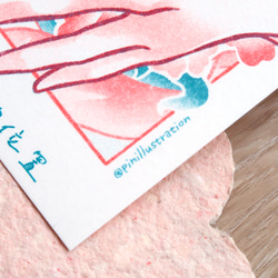 【Pin】Heart Gesture │Risograph│Mother's Day Card│Love letter│ 3枚目の画像