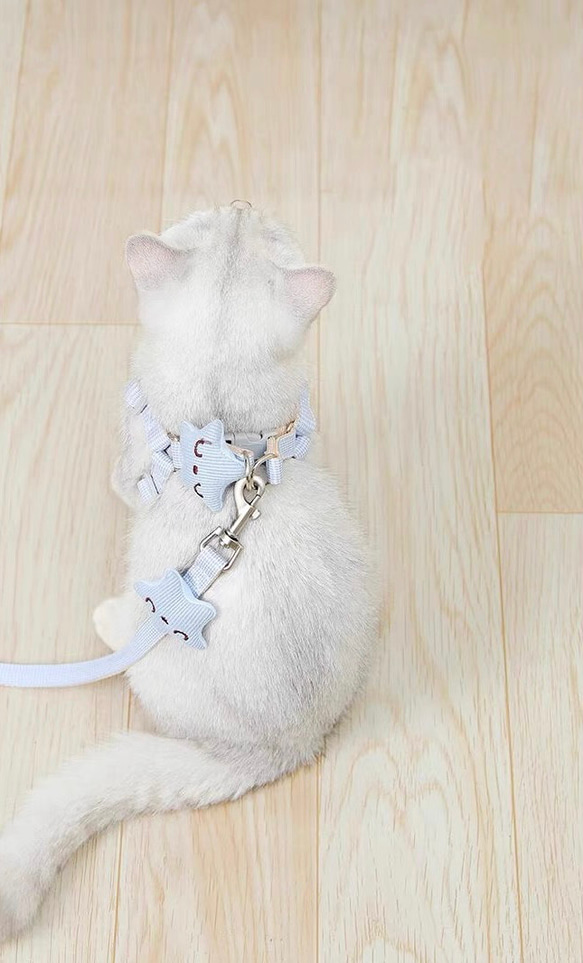可愛い猫犬　ワンチャン　ニャーチャン　ペット用　海星ハーネス&リードセット 1枚目の画像
