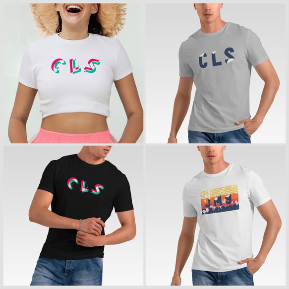 広東語と英語による香港スタイルのデイリー ティー - CLS T シャツのサイケデリック バージョン 5枚目の画像