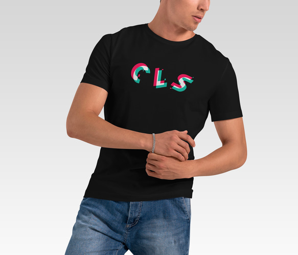 広東語と英語による香港スタイルのデイリー ティー - CLS T シャツのサイケデリック バージョン 1枚目の画像