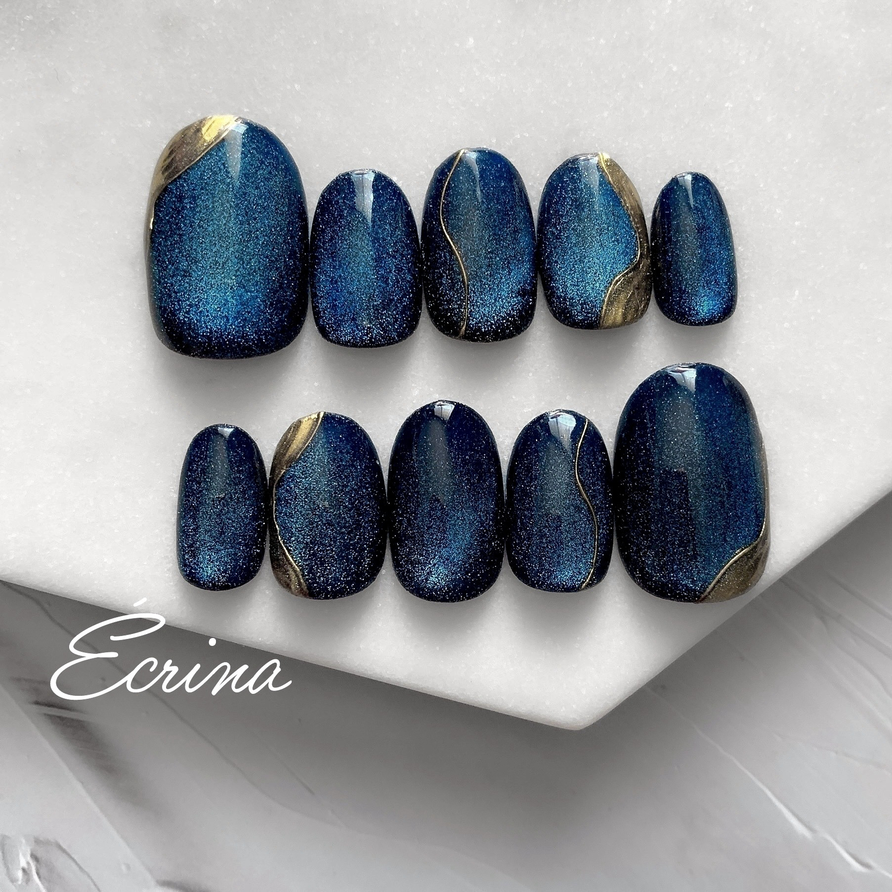 【No.1】ネイルチップ ニュアンス キラキラ マグネットネイル