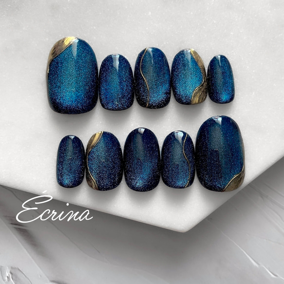 【021】ネイルチップ マグネットネイル ニュアンスネイル ネイルチップ マグネット ニュアンスネイルチップ #65の通販 by