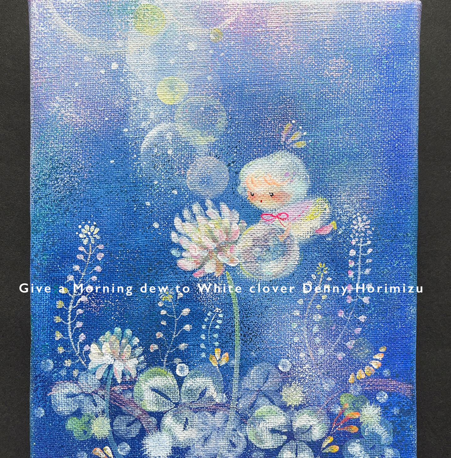 ブランド通販 アクリル画　原画　「穏やかな冬の朝」　SSMサイズ　キャンバス 絵画