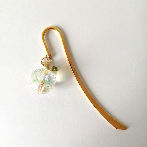 キラキラオーロラりんごのブックマーカー】 本のしおり しおり