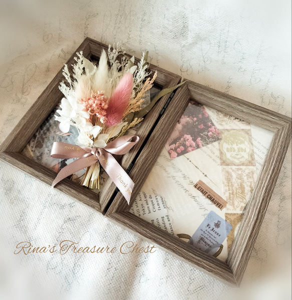 母の日】フラワーフォトフレーム☆プリザーブドフラワー☆ドライ