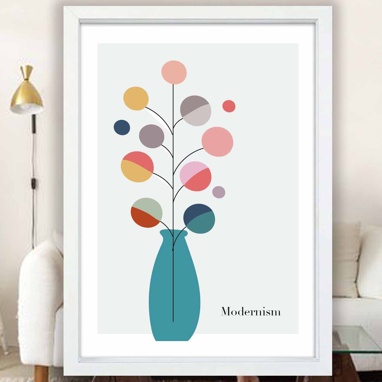 modernism  花　イラスト　ポスター　A4 A3 A2 A1　アート  　アートポスター　sei検索　2759