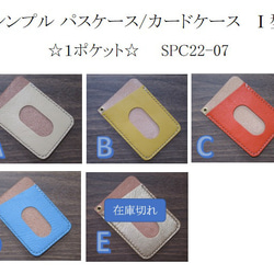 本革　シンプル・パスケース／カードケース Ⅰ型　＜ブルー＞　SPC22-07-D 10枚目の画像