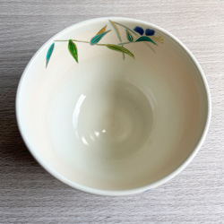 京焼　色絵　露草　つゆくさ　抹茶茶碗　抹茶盌 5枚目の画像