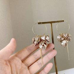 古銅金花蕾頭飾耳環組（請選擇您喜歡的耳環） 第9張的照片