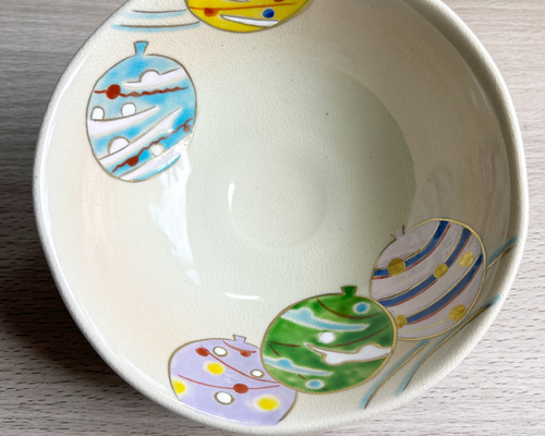 京焼　色絵ワラビ茶碗　　新品 京焼 色絵ワラビ茶碗 新品
