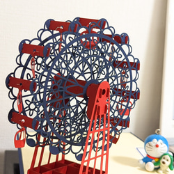 観覧車切り絵カード！大人気！立体カード、メッセージカード、飛び出すカード。 4枚目の画像