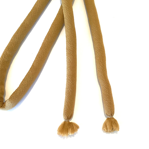 正絹】 花嫁懐剣 筥迫 伊達襟 4点セット 茶色系 金茶色房 くすみ