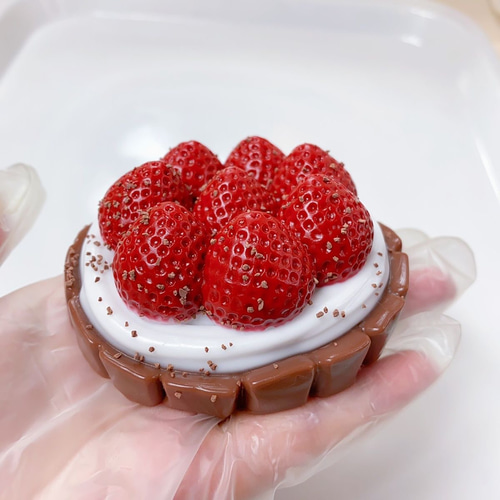 スクイーズ】ストロベリータルトスクイーズ strawberry tart squishy