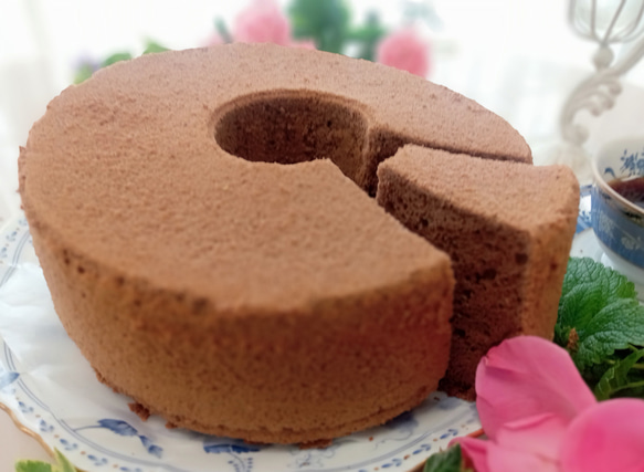 Creema限定【送料無料】『米粉☆シフォンケーキ』(ココア)、米粉シフォン、ギフト 1枚目の画像