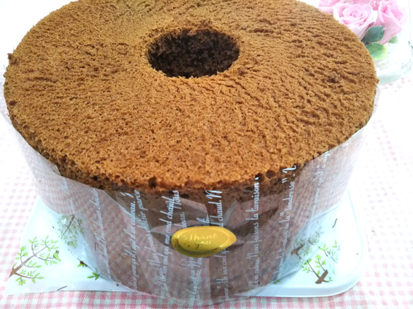 Creema限定【送料無料】『米粉☆シフォンケーキ』(ココア)、米粉シフォン、ギフト 4枚目の画像