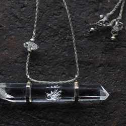titanium in quartz silver necklace (tenge) 3枚目の画像