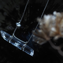 titanium in quartz silver necklace (tenge) 9枚目の画像