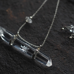 titanium in quartz silver necklace (tenge) 4枚目の画像
