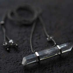 titanium in quartz silver necklace (tenge) 12枚目の画像