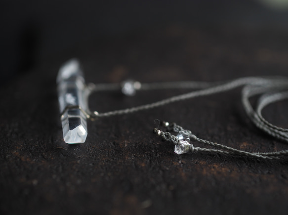 titanium in quartz silver necklace (tenge) 10枚目の画像
