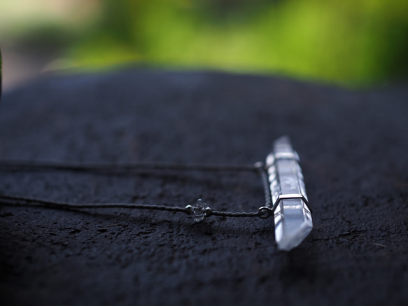 titanium in quartz silver necklace (tenge) 11枚目の画像