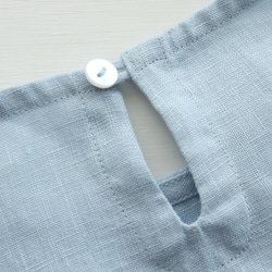亞麻喇叭袖套頭衫 3/4 袖（淺藍色） TP35 第16張的照片
