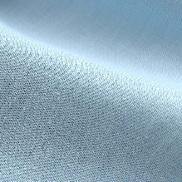 リネン フレアスリーブ プルオーバーブラウス 七分袖 （ライトブルー）TP35 12枚目の画像
